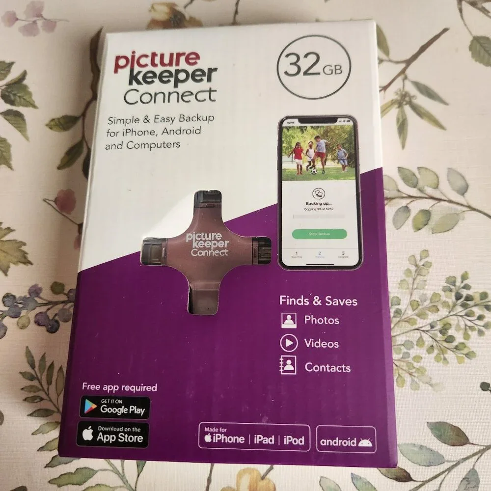 Picture Keeper Connect 32GB for iPhone, Android and Computers